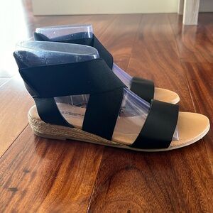 Andre Aeeous Black Strap Sandals.